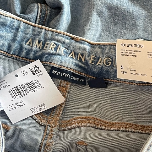American Eagle nwt damaged return distressed super high rise jegging - Picture 14 of 16